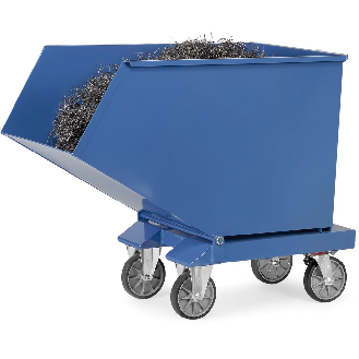 Chariot benne basculante 450 l avec robinet-Lire la description