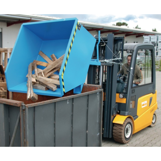 Kippbehälter L1440xB680xH580mm lichtblau Inh.0,3 m³-Beschreibung lesen