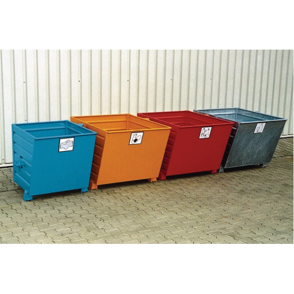 Kippbehälter L1200xB1000xH900mm mausgrau Inh.0,90 m³ Kippbehälter L1200xB1000xH900mm mausgrau Inh.0,90 m³-Beschreibung lesen