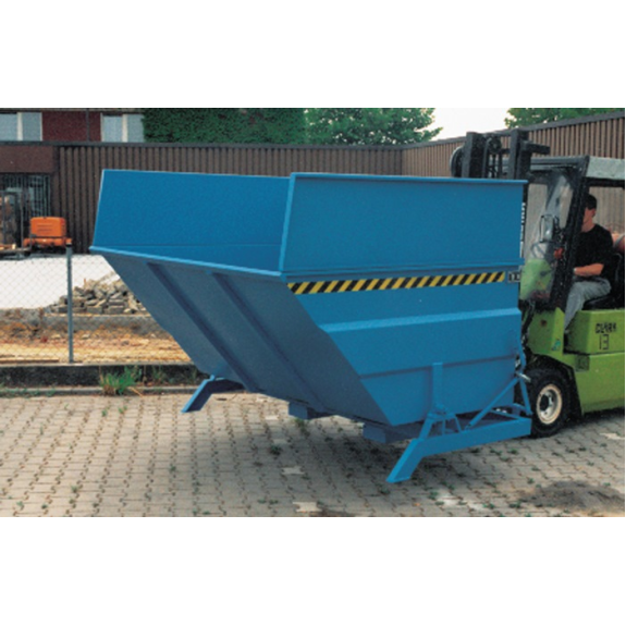 Conteneur basculant L2310xL2280xH1740mm bleu clair, capacité 5,0m³ pour matériaux gros volume-Leggi tutto