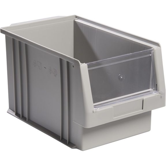 Sichtlagerkasten PLK L330xB213xH200mm PP grau-Beschreibung lesen