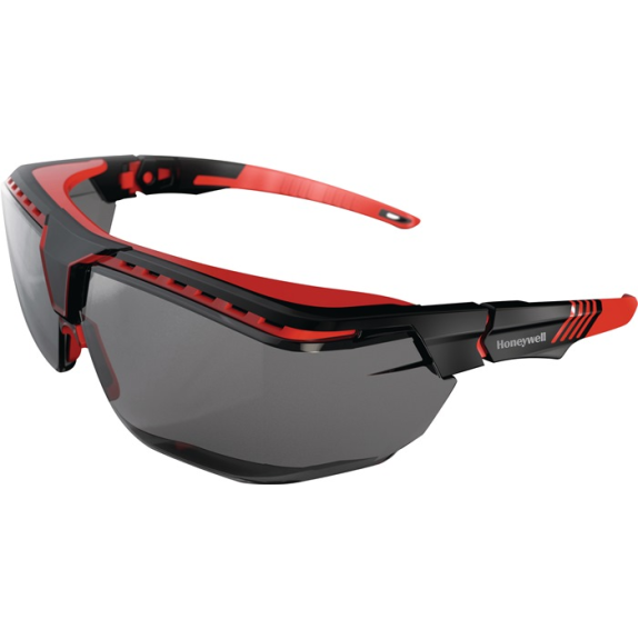 Schutzbrille Avar OTG Bügel schwarz/rot,Scheibe grau PC Schutzbrille Avar OTG Bügel schwarz/rot,Scheibe grau PC-Beschreibung lesen