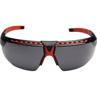 Schutzbrille Avar EN 166 Bügel schwarz/rot,Hydro-Shield grau-Beschreibung lesen