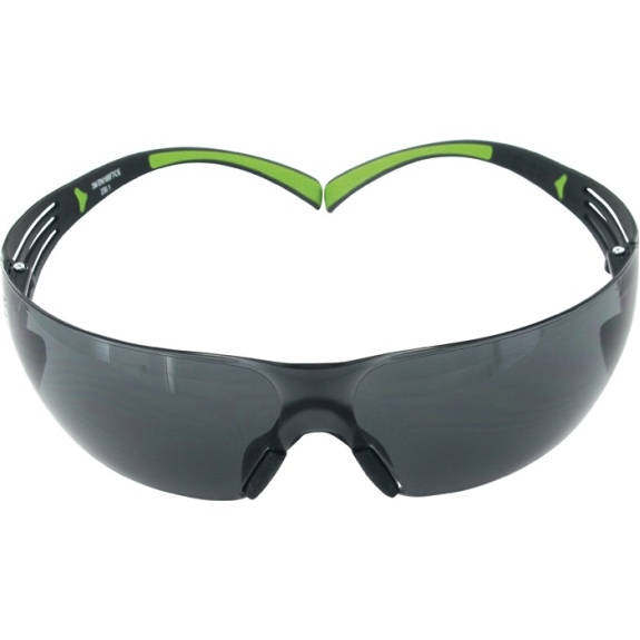 Lunettes de sécurité SecureFit-SF400 EN 166, EN 170 branches noir vert, verres gris-Lire la description