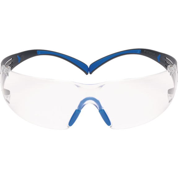 Schutzbrille SecureFit-SF400 EN 166-1FT Bügel graublau,Scheibe klar PC-Beschreibung lesen