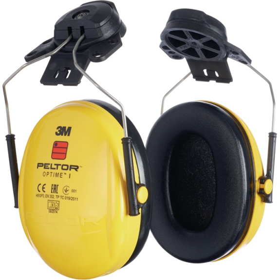 Gehörschutz OPTIME I EN 352-1-3 SNR 26 dB f.Helm m.30mm-Schlitz PA-Beschreibung lesen