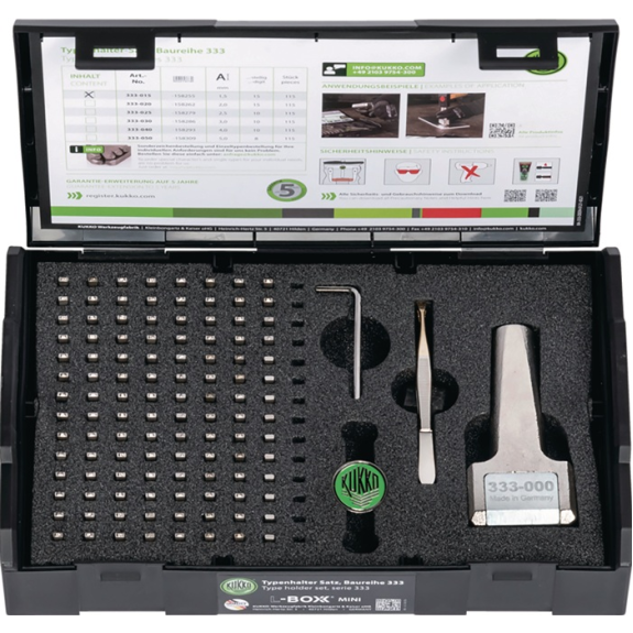 Juego de punzones numerados y con letras 115 piezas con soporte de tipo 4mm-Leer más