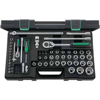 Steckschlüsselsz 86TX 63-tlg.1/4+1/2 Zoll SW 4-30mm Z.22/36 6KT-Beschreibung lesen