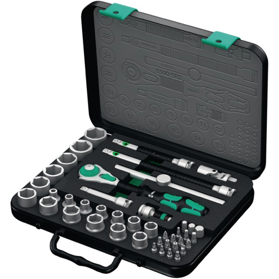 Steckschlüsselsz 8100 SB2 Zyklop 43-tlg.3/8 Zoll SW 6-24mm Z.72 6KT-Beschreibung lesen