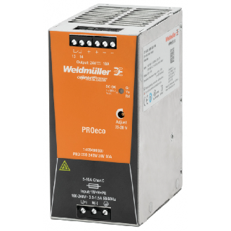 Alimentatore switching monofase PROeco 24V DC 240W 20A per guida DIN 1469490000-Leer más