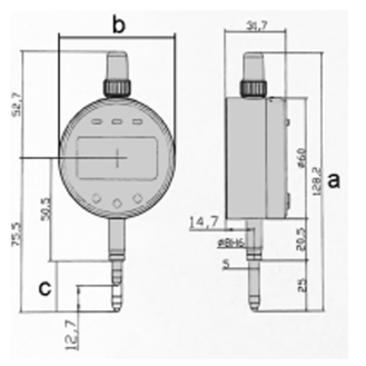 Digital-Messuhr mit hochpräzisem Glasmaßstab-Sensor 0-25,4mm, Ablesung 0,0005mm-Beschreibung lesen
