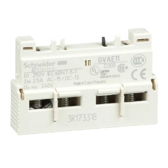 Contatto Ausiliario Frontale 1NA+1NC per salvamotore  Telemecanique GVAE11-Leggi tutto