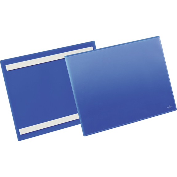 Etikettentasche B297xH210mm blau selbstkl.50St./Pack-Beschreibung lesen