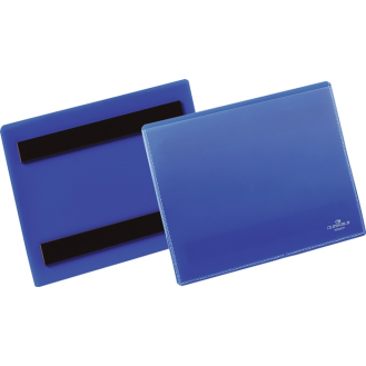 Etikettentasche B148xH105mm blau magn.50-Beschreibung lesen