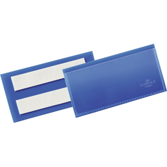 Etikettentasche B100xH38mm blau selbstkl.50St./Pack-Beschreibung lesen