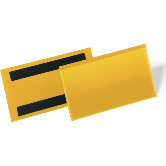 Pochette étiquette L150xH67mm jaune mag.50-Lire la description