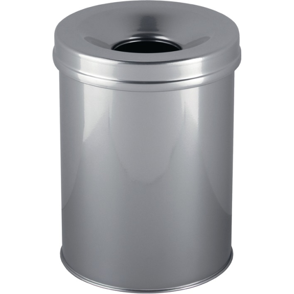 Abfallbehälter H357xØ260mm 15l silber-Beschreibung lesen