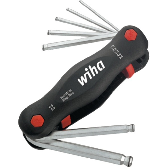 Jeu de tournevis 369R P7 7 pièces support à main pliable SW 2-8mm-Leggi tutto