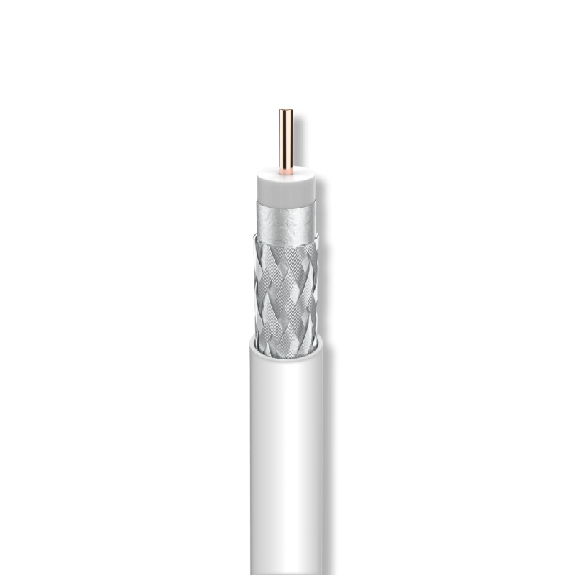 Cavo coassiale Bianco T100 RG6 classe A diametro 6.8mm in rame e PVC 100 metri  2126-Leggi tutto