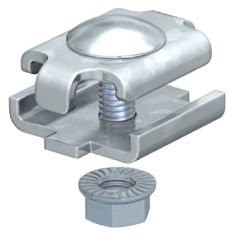 Morsetto con vite in acciaio inox 34x29x24mm per passerelle grigliate GSV 34 A2 6016642-Leggi tutto