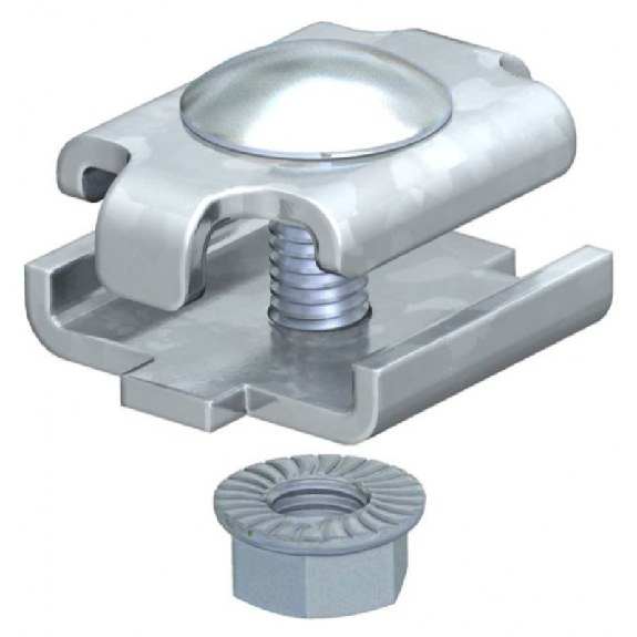 Morsetto con vite in acciaio inox 34x29x24mm per passerelle grigliate GSV 34 A2 6016642-Leggi tutto