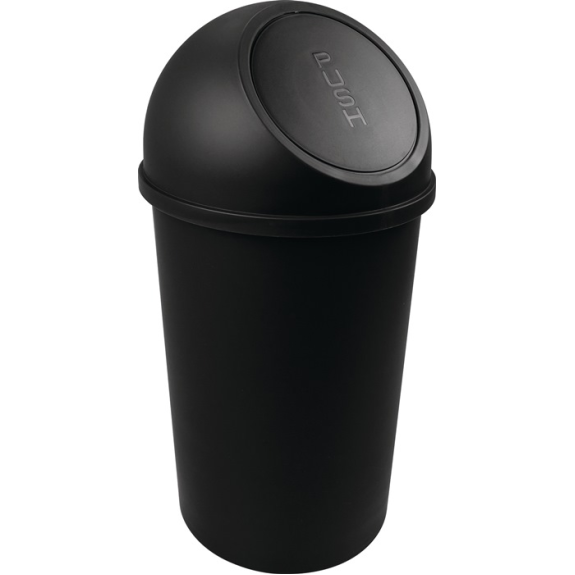 Conteneur à déchets H615xØ312mm 25l noir-Lire la description
