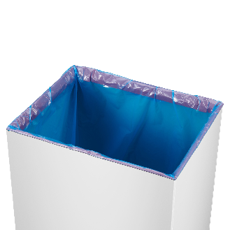 Abfallbehälter H763xB339xT260mm 52l silber-Beschreibung lesen