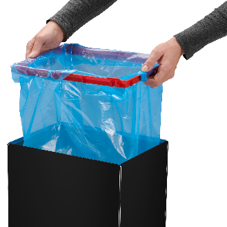 Abfallbehälter H763xB339xT260mm 52l schwarz-Beschreibung lesen