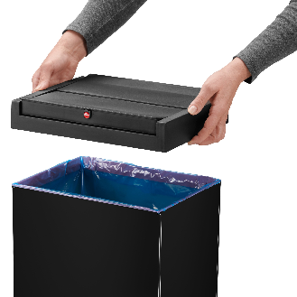 Abfallbehälter H763xB339xT260mm 52l schwarz-Beschreibung lesen