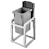 Wertstoffsammler 35l H570xB350xT415mm telegrau staubgrau Basiseinheit Wertstoffsammler 35l H570xB350xT415mm telegrau staubgrau Basiseinheit