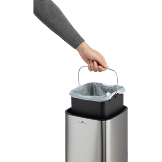 Abfallsammler NO TOUCH 12L 12l H430mm VA/Ku.metallic silber-Beschreibung lesen