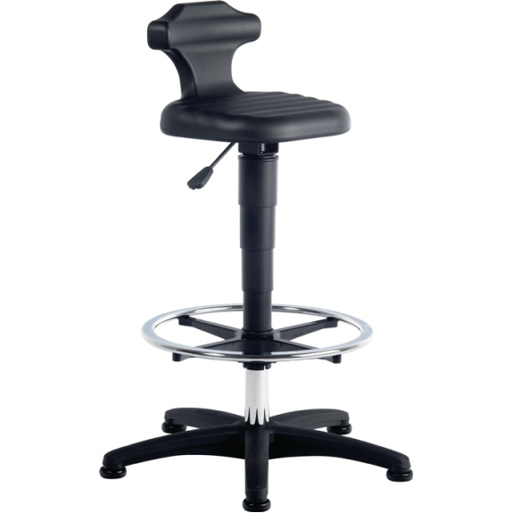 Sitz-/Stehstuhl Flex Integralschaum Sitz-H.510-780mm m.Fußring-Beschreibung lesen