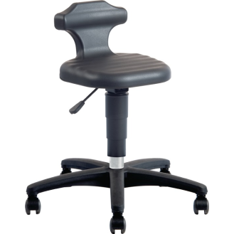 Drehhocker Flex Rl.Integralschaum schwarz Sitz-H.450-650mm m.Rückenstütze-Beschreibung lesen