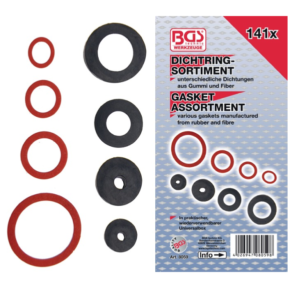 Dichtringsortiment 141-teilig BGS-Beschreibung lesen