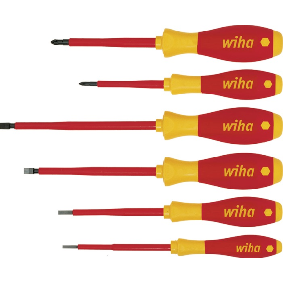 Jeu de tournevis 320N K7 7 pièces à fente/PH avec testeur de tension VDE-Leggi tutto
