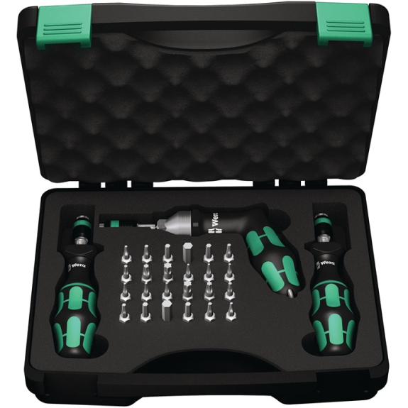 Jeu de tournevis dynamométriques 7440/41/42 27 pièces 0,3-6 Nm réglable.-Leggi tutto
