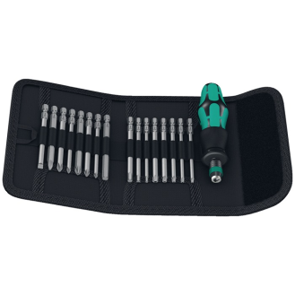 Schraubendrehersz KK 60 17-tlg.m.Handhalter u.Wechselkl.Falt-Ta-Beschreibung lesen