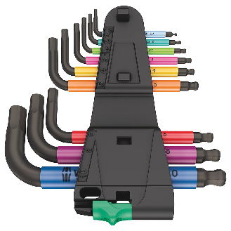 Winkelschraubendrehersz 950/9 9-tlg.Ku.-Halter SW 1,5-10mm kurz Kugelk.-Beschreibung lesen