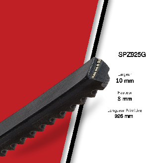 GATES - SUPER HC - Cinghia trapezoidale avvolta a sezione stretta SPZ925-Leggi tutto