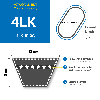 CMW - Keilriemen für Motorhacken 4LK-1010 Länge :2565mm - 101inch mit trockener Hülle und Kevlar-Kabel.
