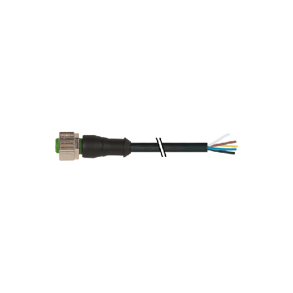 Connettore M12 5 poli femmina 5x0.34mmq  7000122416150500-Leggi tutto