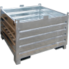 Sammelbehälter 1,0 m³ L1200xB1200xH850mm verz.m.Einfahrtaschen u.Kranösen
