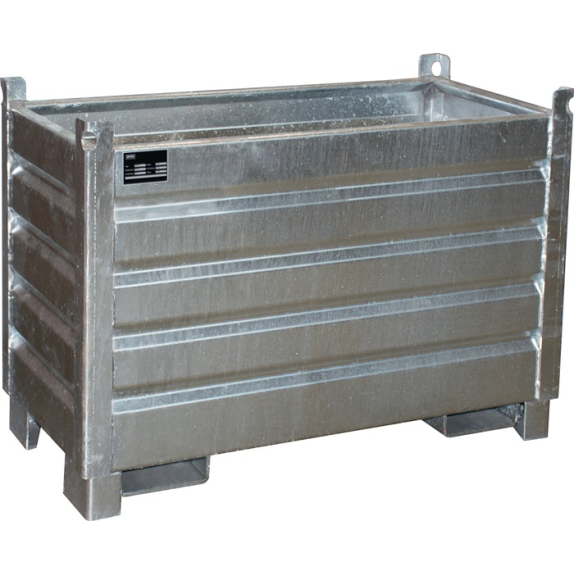 Sammelbehälter 0,5 m³ L600xB1200xH850mm verz.m.Einfahrtaschen u.Kranösen Sammelbehälter 0,5 m³ L600xB1200xH850mm verz.m.Einfahrtaschen u.Kranösen-Beschreibung lesen