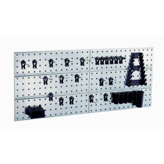 Set de crochets à outils avec panneau mural perforé-Beschreibung lesen