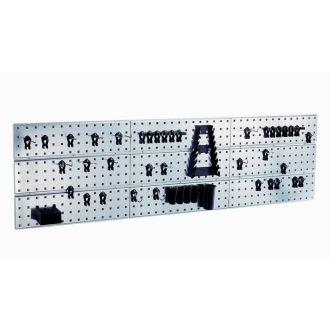 Werkzeughakenset m.Lochplten Werkzeug-Wandpaneel x 3 + 44Clips-Beschreibung lesen