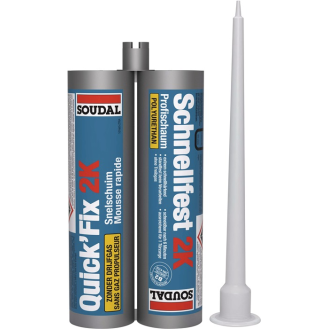 2K-Zargenschnellschaum QUICK FIX 210 ml B2 beige o.Einw.-Handsch.Doppelkartusche-Beschreibung lesen