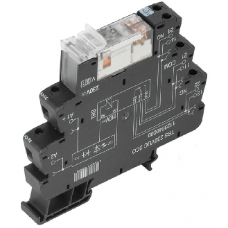 Relè 2 scambi AgNi bobina 24V AC/DC 8A collegamento a vite TRS 24VUC 2CO 1123500000-Leggi tutto