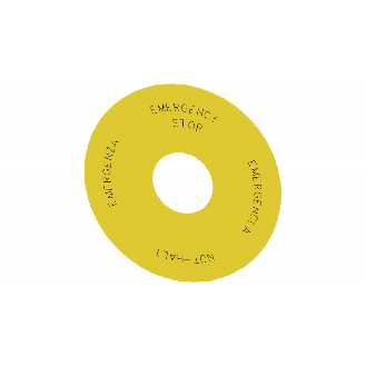 Targhetta Gialla 4 Lingue Diametro Esterno 75mm  3SU19000BC310NB0-Leggi tutto