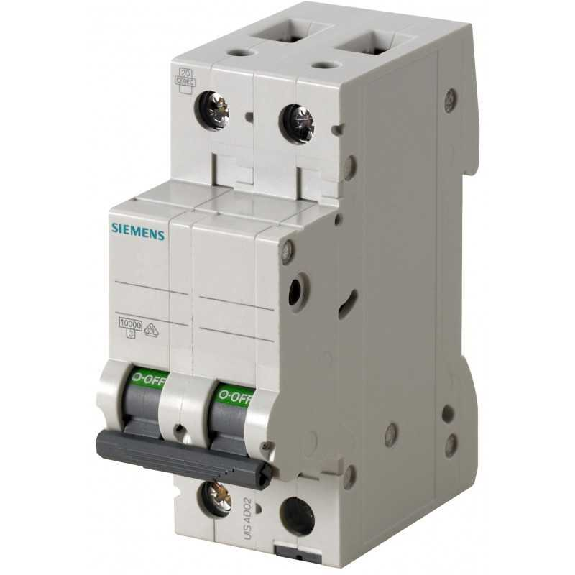 Interruttore Automatico Magnetotermico 2A 6kA 2P  5SL62027BB-Leggi tutto