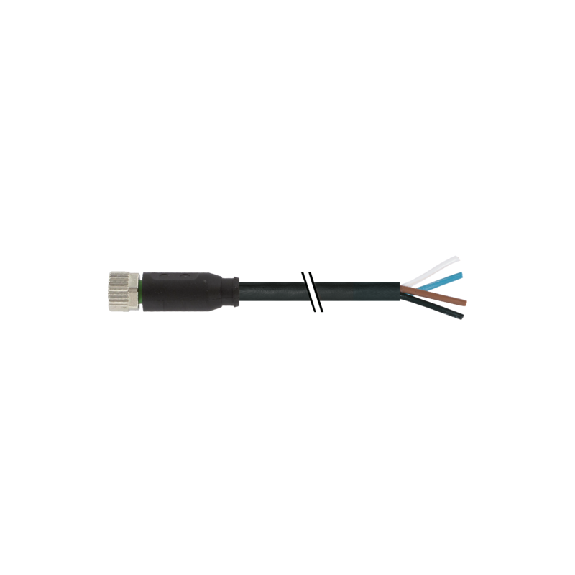 Connettore M8 4 poli femmina 4x0.25mmq lungo 5 metri  7000080616110500-Leggi tutto